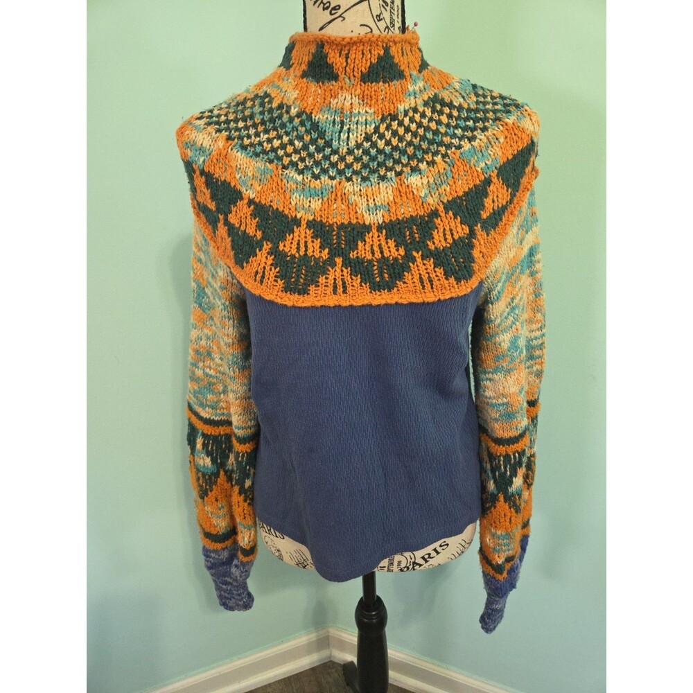 Free People Swit The Small Stuff Sweater extra Small Aztec preppy ski resort wea